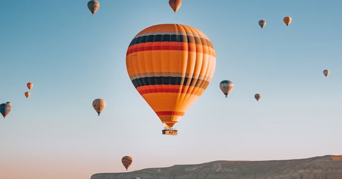 Cappadocia balloons about